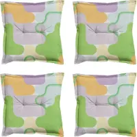 Madison - Sitzkissen Grafi flieder - ca. 50x50 cm - 4er-Set