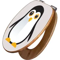 Banjado Design WC Sitz Bambus Absenkautomatik -Freunde - Toilettendeckel mit Absenkautomatik Holz/hochwertiger Bambus Klodeckel/WC-Sitz für alle gängigen Toiletten [TDB2 11373]