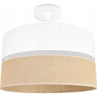 Light11 HOME Deckenleuchte, Jute-Lampenschirm, 40Cm, Weiss