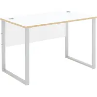 Freiraum Schreibtisch >Memphis< in Weiß / Artisan / silber - 120x77x73 (BxHxT)