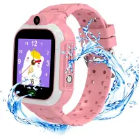 Welikera 1,44 Zoll 4G Kinder Smartwatch mit GPS-Ortung,Videoanrufen,500mAh Smartwatch, Rosa