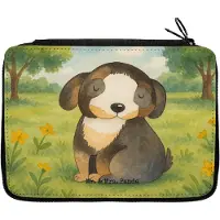 Mr. & Mrs. Panda Mäppchen Hund Entspannen Design - Weiß - Geschenk, Liebe, Sprüche, Schwarzer, Niedlich, Etui für Stifte, Süß, Schreibmappe, Schlampermäppchen