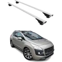 Omtec Dachträger Grundtäger für Peugeot 3008 2009-2016 75kg Metall Silber 2 tlg