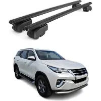 Omac Dachträger Grundtäger für Toyota Fortuner 2015-2025 75kg Aluminium Schwarz 2 tlg
