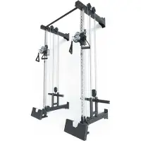 ATLETICA R8-Nitro Dual Pulley | Wall Mounted | Dual Pulley | Standfest & sicher durch Wandmontage | 177x112 cm Grundfläche | Fußstützen & Pull-Up Bar
