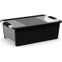 Proregal Mehrzweck Aufbewahrungsbehälter STORAGE mit Deckel | HxBxT 19x55x35cm | 26 Liter | Schwarz | Behälter, Box, Aufbewahrungsbehälter, Aufbewahrungsbox