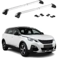 Aurilis Dachträger Relingträger für Peugeot 5008 2017-2025 Alu Silber 2 tlg ABE
