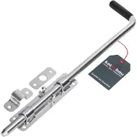 KOTARBAU Bolzenriegel Türriegel Riegelschloss Gartentor Schloss Schlossriegel 42 cm Tore Pforten Garagen Verzinkter Stahl Silber