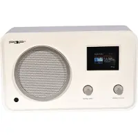 Sahaga POPworldradio, Tragbar, Analog & Digital, DAB+, FM, 3,5 mm, Weiß, Drehregler