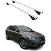 Omac Dachträger Grundtäger für Kia Ceed 2007-2012 75kg Metall Silber 2 tlg