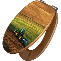 Banjado Design WC Sitz Bambus Absenkautomatik -Pflügen - Toilettendeckel mit Absenkautomatik Holz/hochwertiger Bambus Klodeckel/WC-Sitz für alle gängigen Toiletten [TDB2 11207]