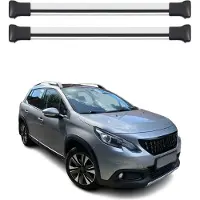 Omtec Dachträger Grundtäger für Peugeot 2008 2013-2019 75kg Aluminium Silber 2 tlg