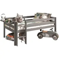 58 aufm Kessel Kojenbett Karolina 208x105x83 Kinderbett Massivholz Grau