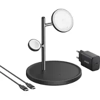 Anker MagGo Kabellose Ladestation (3-in-1 Ständer) Schwarz
