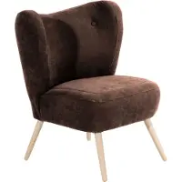 58 aufm Kessel Sessel Kathy Bezug Veloursstoff Buche natur / braun 22640