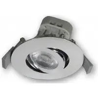 C-Light LED Bad Einbaustrahler IP23 8W 230V warm weiß MS50 chrom glänzend
