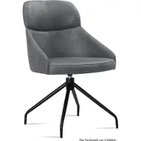58 aufm Kessel Esszimmerstuhl drehbar (4er-Set) Dorian 52x82x63 Schwarz/Grau