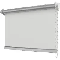 Interdeco Klemmfix Seitenzugrollo / Thermorollo und Verdunkelungsrollo Weiß (3003), Typ SZ3, Breite x Höhe 45,5 x 175 cm