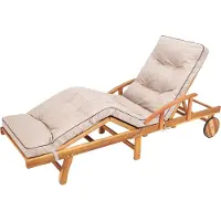 Sellbee Bjird Gartenliege Auflagen für Deckchair Polsterauflage für Sonnenliege - Liegenauflage 200 x 55 x 8 cm, Beige