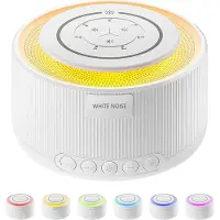 Novzep Tragbare Soundmaschine Weißrauschen, Nachtlicht Timer, 30 Schlafmusik Tracks, Memory Funktion, Akku 1200mAh, Entspannung Schlafhilfe
