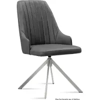 58 aufm Kessel Esszimmerstuhl drehbar (6er-Set) Davorka 52x91x60 Edelstahl/Grau
