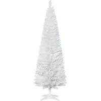 HOMCOM Weihnachtsbaum Tannenbaum mit Kunststoffständer 390 Spitzen Weiß