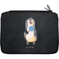 Mr. & Mrs. Panda Federtasche Pinguin Lolli - Kreidetafel - Geschenk, Süßigkeiten, Naschen, Federmäppchen, Spruch, Pinguine, Heißhunger, Etui, Schlampermäppchen, Mäppchen