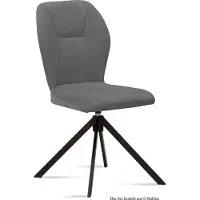 58 aufm Kessel Esszimmerstuhl drehbar (6er-Set) Denyse 51x92x60 Schwarz/Grau