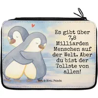 Mr. & Mrs. Panda Schulmäppchen Pinguine Kuscheln Design - Weiß - Geschenk, Valentinstag, Freund, reiseetui, für Freundin, Jahrestag, Federmäppchen, Mäppchen, Frauen