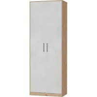 SMARTBett GmbH SMARTBett Schrank Kleiderschrank Aktenschrank 80 cm Wildeiche/Beton