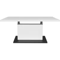 58 aufm Kessel Couchtisch Höhenverstellbar Else 4 120x49x70 Holzwerkstoff Ice White