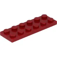 LEGO 2x6 Platte 3795 - 50 Stück Dunkelrot