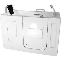 AcquaVapore Sitzwanne Whirlpool Badewanne mit Tür S07WP-TH-B-L 140x76cm
