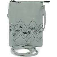 StyleBREAKER Mini Bag "Mini Umhängetasche ZickZack Cutout Nieten"