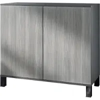 Vladon Kommode Skadu V3, Moderner Küchenschrank mit 2 großen Türen Anthrazit matt / Avola-Anthrazit (92,5 x 84.5 x 35)