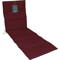 DiscountDeal24 LILENO HOME Sonnenliege Auflage als [1er Set - Rollliege] in Brombeere + Keder Grau - Gartenliegen Auflage perfekt für Strandliege - Polster Auflage für Gartenliege (190x60x4cm)