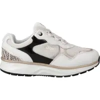 Joya Leichte Sneaker Tina III aus Leder und Textil mit Senso-Sohle in Weiß Gold