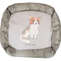 Mr. & Mrs. Panda Hundekörbchen Papillon Lebensretter - Grau Pastell - Geschenk, Geburtstag, Ostern, Vatertag, Muttertag, Hund, Kontinentaler Zwergspaniel, Valentinstag
