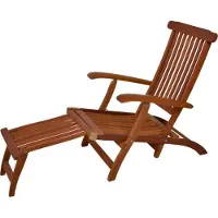 Spetebo Eukalyptus Deckchair mehrfach verstellbar - 163 x 56 cm - Holz Gartenliege mit Fußteil klappbar - Relax Liegestuhl Sonnenliege Holzliege mit Fußstütze