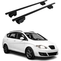 Omtec Dachträger Grundtäger für Seat Altea XL 2007-2015 75kg Metall Schwarz 2 tlg