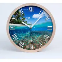 Tulup Holzuhr 20fi cm wanduhr - weiße Spitzen - Korallenriff