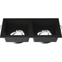 LEDVION LED Einbaustrahler 2-Licht Schwarz