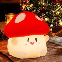 Bedee LED Nachtlicht, Nachttischlampe, Pilz Silikon Nachttischlampe für Kinder, Touch Dimmbar Nachtlampe, USB Wiederaufladbare, für Kleinkind Zimmer Nachbildung