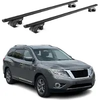 Omac Dachträger für Nissan Patfhinder R52 2013-2020 5 tür 90kg Alu Schwarz 2x ABE