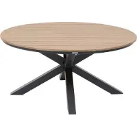 Hespéride Gartentisch "oriengo" akazie &amp graphit 4-sitzer aus epoxybehandeltem aluminium -