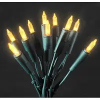 Konstsmide LED Lichterkette - 35x gelbe LED - L: 5,10m - Indoor - Grünes Kabel