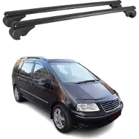Omtec Dachträger für VW Sharan 1995-2010 Gepäckträger Grundträger Aluminium Schwarz 2x
