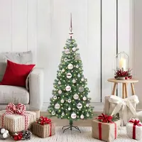 vidaXL Hochwertigen Möbel Weihnachtsbaum mit 150 LEDs mit Ständer Grün 120 cm PVC - 8897405