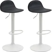 CLP 2er Set Barhocker Lana V2 weiß schwarz