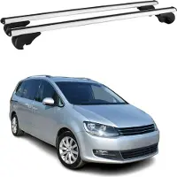 Omtec Dachträger Grundtäger für VW Sharan 7N 2010-2022 75kg Aluminium Silber 2 tlg